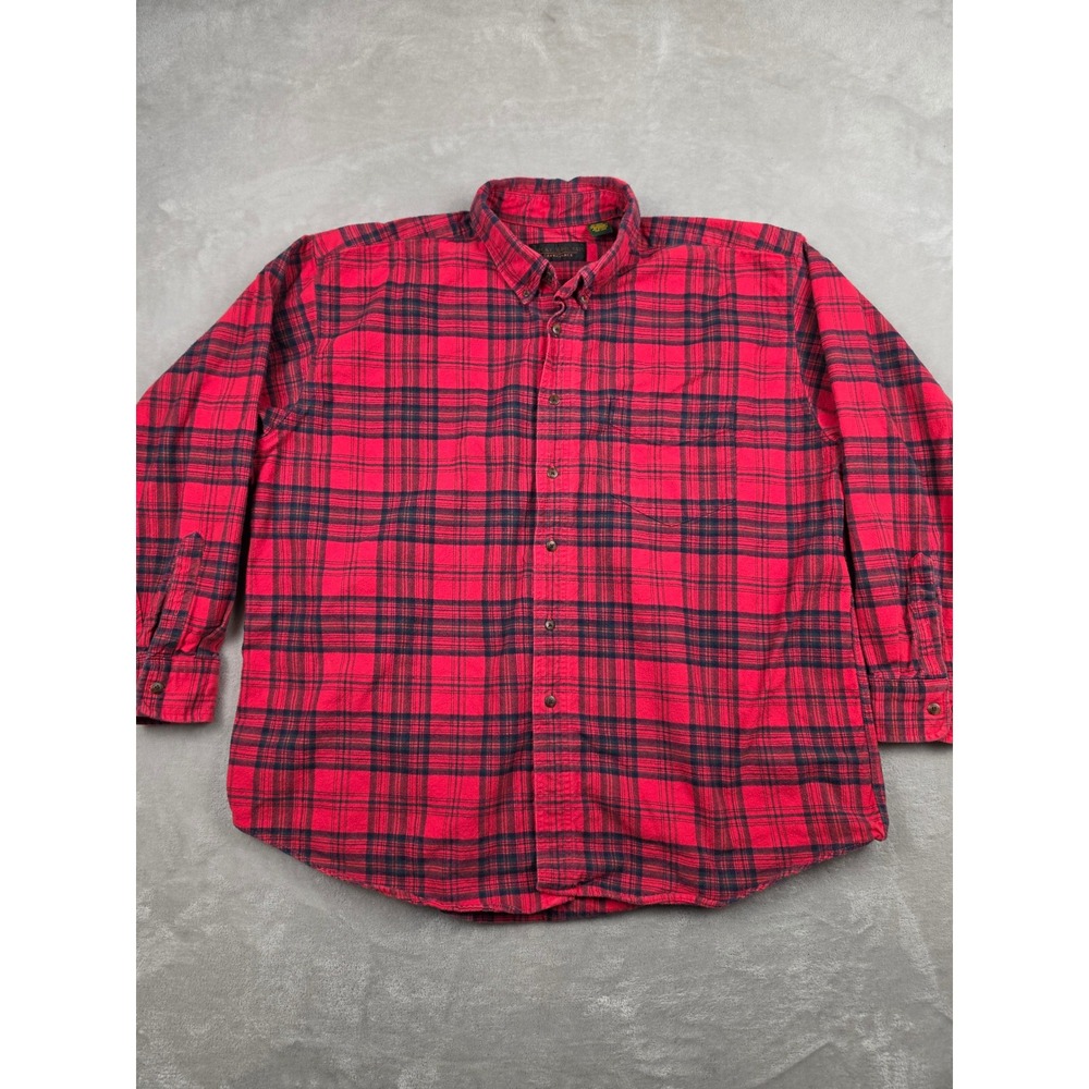 Rocky Mountain Canvasback Flannel Shirt Mens XXL Red Plaid Button Down Cotton